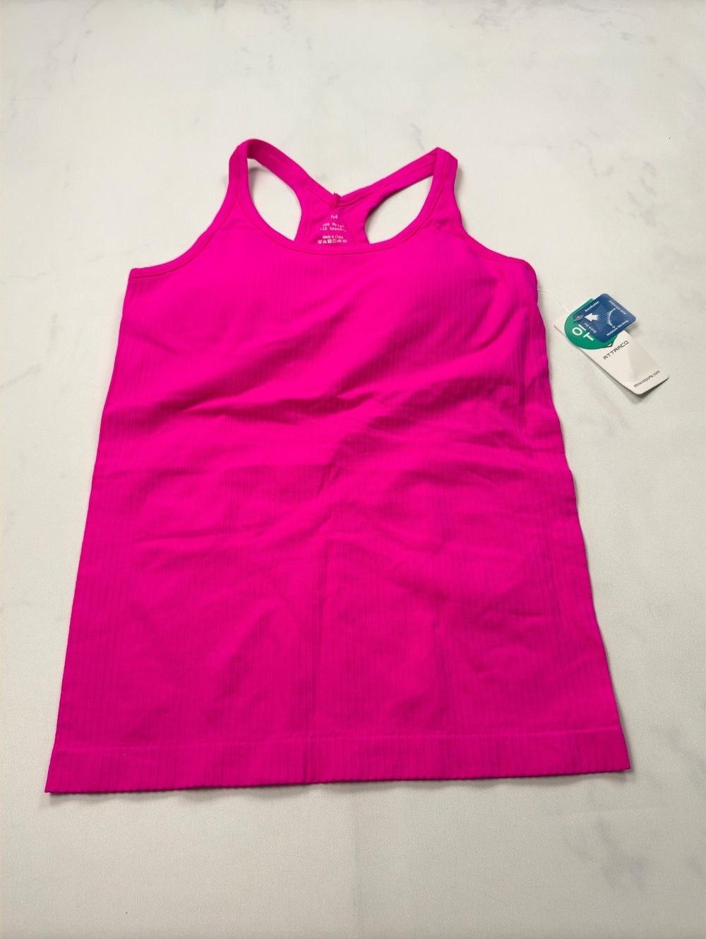 Attraco Tank Top Pink Athletic Stretchy - Womens M NWT
